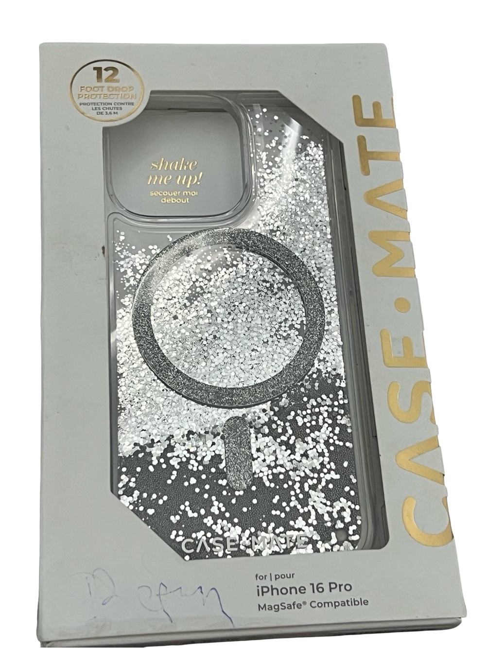 Case-Mate Silver Glitter MagSafe iPhone 16 Pro Case Open Box FINAL PRICE DROP